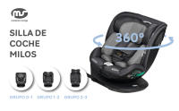MS BabyWorld MILOS | Silla de coche I-Size Grupo 0/1/2/3, 40-150cm | Isofix y Top Tether Desde nacimiento hasta los 12 años–0–36kg | A contramarcha hasta los 18kg | Giratoria 360º Universal - details 0