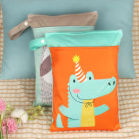 Bolsa Impermeable Para Pañales Babyshow 25x35cm Con Doble Cierre Y Manija Impresión Digital Bolsa Para Mamá Con Zippers Y Handle - details 6