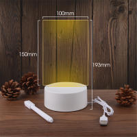 Luz Nocturna LED Transparente Y Luminosa Con USB Tablero De Mensaje Erasable Calendario Adorno De Escritorio Material Acrílico - details 5