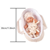 Muñeca Reborn De 30cm Con Bolsa De Descanso Brazos Y Piernas Móviles Cuerpo Lavable Regalo Para Niñas Edad Recomendada 14+ Años - details 1