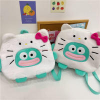 Nueva Mochila De Hombros Kawaii Sanrio Hangyodon Con Diseño De Hello Kitty Y Gato Pequeño De Color Contraste Mochila Versátil Para Adultos Y Adolescentes - details 14