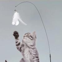 Juguetes Para Gatos Telescopio De Pluma Con Ventosa Super Removible 3PCS Reemplazo De Pluma Herramienta Interactiva Para Gatos - details 1