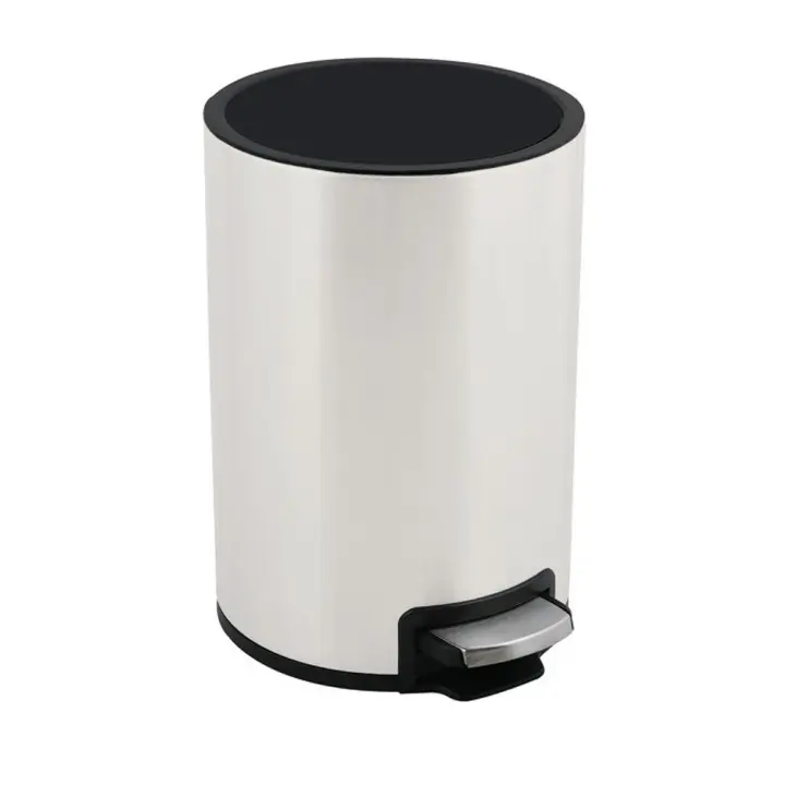 Spirella STEPBIN RIKU 5L Blanco con Pedal y Tapa Suave - 1