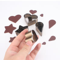 3Pcs Herramienta De Corte De Cuero Con Patrón Hueco Herramienta De Cortado De Efecto De Corazón/Gota De Agua/Pentagrama Para Artesanía De Cuero - details 7