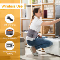 Almohadilla Eléctrica Para La Cintura, Cinturón Eléctrico Sin Cables Para La Espalda Con 3 Modos De Calefacción Rápida Y Masaje, Pantalla Táctil Para Aliviar El Dolor Con Batería De 5000mAh - details 5