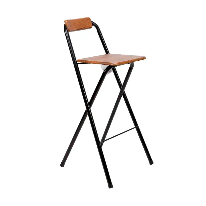 Taburete Plegable con Respaldo - The Secret Home - Cómodo y Resistente - Diseño Moderno - 1