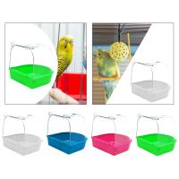 Baño De Pájaro Colgante Para Periquito Pequeño Y Mediano Tanque De Agua Para Loros Cacatúa Y Finches Accesorio De Jaula - details 4