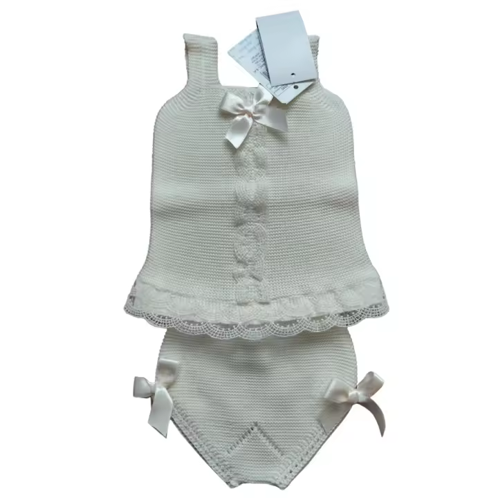 Conjunto 2 piezas HILO ENCAJE MAC ILUSION M8050 Mac Ilusion 0 - 3 Meses 0 - 3 Meses Bebe niña Bebe niño Conjuntos con Pololo REBAJAS/ Outlet REBAJAS Verano Prematuros Ropa Recién Nacido Tallas Outlet Verano Niña Tallas Outlet Verano Niño - 1