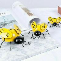 4PCS Adornos De Jardín Con Abeja De Metal Decoración Para Patio Y Exterior Estilo Artístico Accesorios Para Pared 2023 - details 5