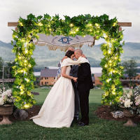 1pc Luces De Cadena Solar De Vinatera Artificial Ivy Garland Luces De Hadas Para Hojas Verdes Decoración Para Bodas Y Fiestas - details 2