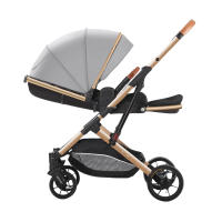 Carrito de bebé ligero y de alto paisaje de lujo, asiento en forma de huevo para recién nacidos, carrito de bebé plegable de una mano, tamaño compacto - details 0