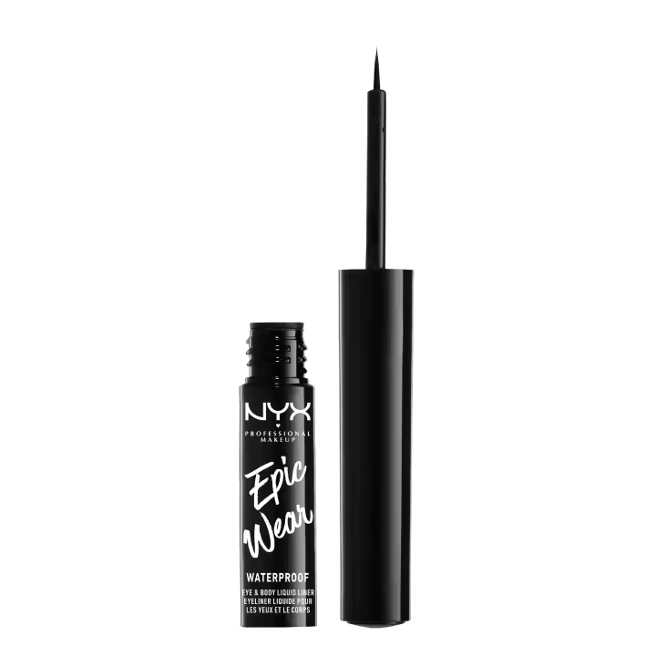 NYX Professional Makeup | Eyeliner liquido Epic Wear, Punta de pincel, Resistente al agua, Fórmula vegana - 1
