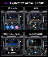Radio de coche Podofo de 7 pulgadas con pantalla táctil plegable manual y enlace de espejo BT5.1, radio AM/FM, 2 puertos USB/TF/AUX y cámara de respaldo, actualización 2024 - details 4
