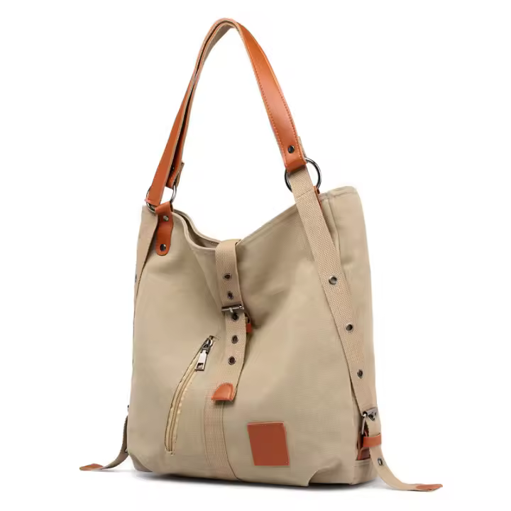 Bolposdehembroparamujer Mochila de Bandolera, Bolso de Lona Versátil y Multifunctional, Elegantes Bolsos Cruzados, Gran Capacidad Mochila Duradera para Viajes de Gran Capacidad para Mujeres Niños - 1