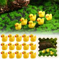 50/100 Pcs Miniaturas De Pato Amarillo Ornamento Figuras Pequeñas De Resina Para Decoración De Hogar Y Paisaje Micro Estilo Pastoral - details 4