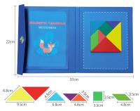 Libro De Puzzle Magnético De Tangram En Madera Juguete Educativo Para Niños Y Bebés Inteligencia Montessori Portátil Geométrico - details 12