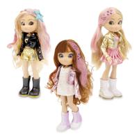 Unique Eyes Wow Hair Muñeca con mirada mágica y larga melena con accesorios de peluquería y plantillas para decorar su pelo - Giochi Preziosi MYM08000 - details 1