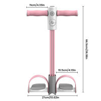 6 Tubos Pedal Puller Portátil Con Cuerda De Resistencia Para Entrenamiento De Músculos Abdominales Braza Espalda Y Pierna Con Pantalla LED Y Contador De Voz Inteligente Para Gimnasio Doméstico - details 6