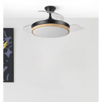 VENTILADOR DE TECHO DC EVROS NEGRO/HAY 72W 6120LM 91D 3ASPAS DESPLEGABLES 3000-4000-6000K REMOTO, TEMPORIZADOR, MEMORIA - details 2