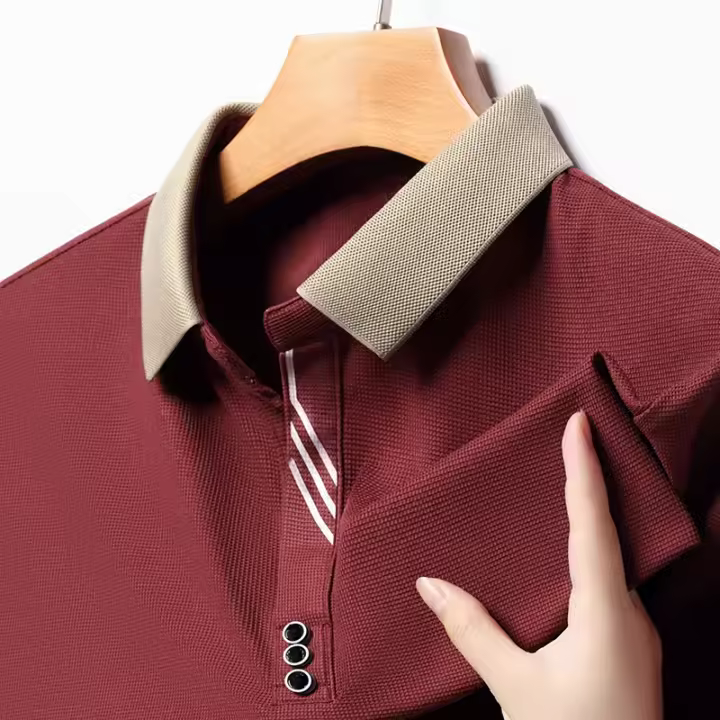 Camisa Polo Hombre Verano Transpirable Estilo Casual Basic V-cuello Ligera De Color Sólido Para Ropa Deportiva Y Diaria - 1