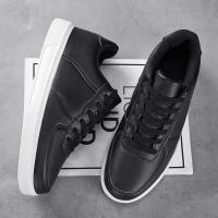 Zapatos De Correr Casuales Para Hombre En Cuero Blanco Transpirables Y Cómodos Talla 36-47 Moda Al Aire Libre Pareja Calzado - details 16
