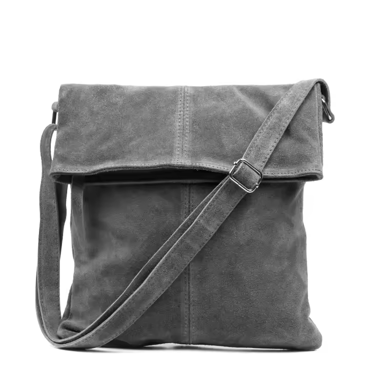 FIRENZE ARTEGIANI. Airuno Bolso bandolera Mujer.Piel auténtica Gamuza. 30x5x30cm. - 1