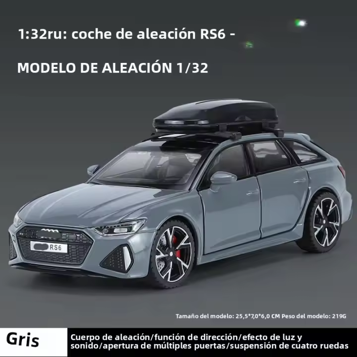 Modelo De Coche De Aleación Aodi RS6 Quattro Estación Wagon 1:32 Con Sonido Y Luz Regalo De Juguetes Decorativos Para Niños Vehículo Diecast Metal - 1