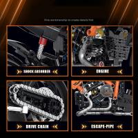 Nueva 1:8 Clásica Moto De Bloques De Construcción Modelo Juguete De Cidade Racer Para Niños Niñas Y Adultos MOC Sets De Alta Técnica - details 11