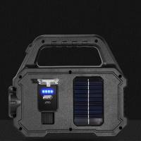 linterna LED recargable con USB de 2500 mAh y linterna de carga solar, resistente al agua, luz de búsqueda al aire libre - details 3