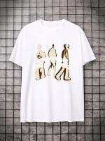 Camiseta De Verano Para Hombre Con Estampado Y2k Suave Y Elástica De Poliéster Manga Corta Tee Gráfico De Calle Cuidado Facil - details 11
