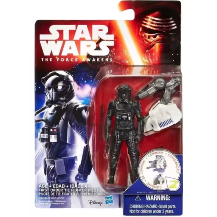HASBRO - Disney - Star Wars  the Force Awakens - First Order Tie Pilot Fighter - ¡Entra en el mundo de Star Wars y lánzate a la acción y la aventura! - Descubre una galaxia de naves espaciales y vehículos - Para mayores de  4 años - 1