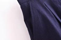 Traza Ropa Casual Mujer Conjunto De Verano Vintage 2 Piezas Chaleco Con Botones Y Shorts De Cintura Alta Pierna Larga Sin Mangas V-Neck - details 19