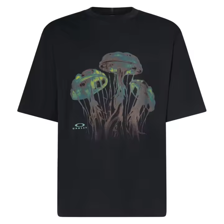 Camiseta Negra Oakley Jellyfish Tee Blackout con Estampado de Medusas - 1