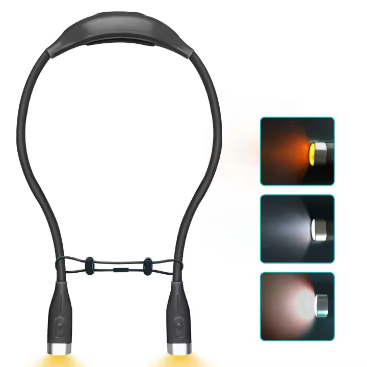 Nueva lámpara LED de Cuello para Lectura E iluminación de Lectura, lámpara de ancla de Belleza, lámpara LED portátil para correr de noche al Aire Libre - 1