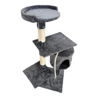COTTECOTA-Árbol rascador para Gatos Altura 115*40cm Árbol para Gatos Gris Torre Arbol de Escalada de Múltiples Niveles con Cueva Espaciosa Postes Rascadores de Sisal CT - details 1
