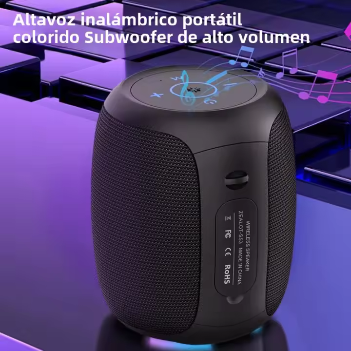 Altavoz Inalámbrico Portátil ZEALOT S53 10W Con Subwoofer Dual Pairing IPX5 Impermeable 3600mAh Para Exteriores Y Camping - 1