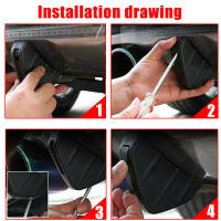 Set De 4 PiezasSpoiler De Coche En Forma De Tiburón Negro Universal Ajuste Bumper Inferior Difusor Anti-colisión Con 8 Piezas De Tornillos Para Coches - details 3