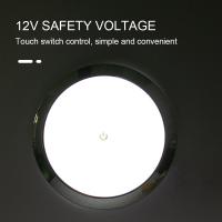 Lámpara De Techo LED Táctil Ultrafina Para RV Caravana Barco Yate Camping Coche 12V/24V Luz De Leche Redonda Para Lectura - details 8