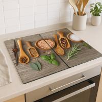 Jocca Cubre Vitrocerámica de Cristal Templado Resistente al Calor, Disponible en 1, 2 o 4 Unidades y Apto También como Tabla de Corte - details 0