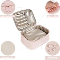 Bolsa de maquillaje de viaje, Bolsa de Cosméticos Grande, Organizador de estuches de maquillaje para Mujer (Pink Suave) - details 2