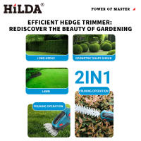 HILDA 2 En 1 Trimmer De Básculas Eléctrico Desbrozadora Sin Cable Para Jardín Herramienta De Poda Y Eliminación De Malezas Compatible Con Batería Makita 18V - details 2