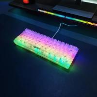 Teclado De Juego HXSJ 60% Con Cable Transparente RGB Backlit Ultra-Compacto Impermeable 61 Teclas Para PC/Mac - details 19