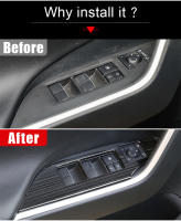 Botón De Elevador De Vidrio De Coche Cubierta Para Toyota RAV4 2019-2023 Accesorios Internos De Coche Acero Inoxidable XA50 Híbrido - details 3