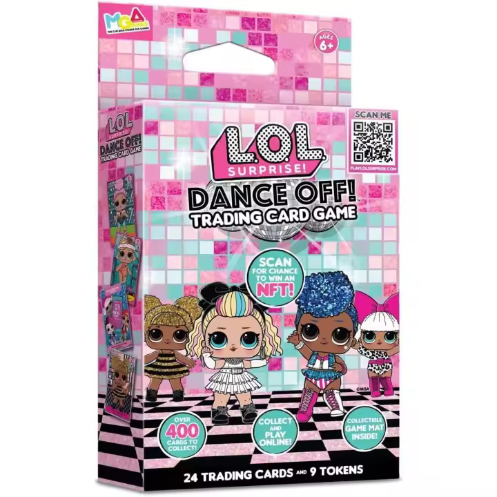 LOL Surprise - Juego de cartas coleccionables - Versión en Castellano - Dance Off - Colecciona e Intercambia Cromos - Incluye Tapete de Juego - Póster e Instrucciones - Regalo original - Recomendado para mayores 4 años - 1