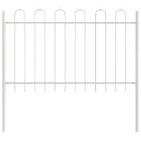 valla de jardín vidaXL con arco blanco 5,1x0,8 m de acero - details 3
