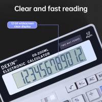 Calculadora De Escritorio 12 Dígitos Pantalla LCD Solar Y Batería Botones Grandes Calculadora Contable Con Fondo Antideslizante Para El Hogar - details 1