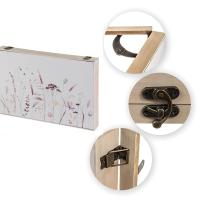 Dcasa - Tapa contador de luz o cubrecontador electricos de madera flores de 46x6x32 cm - details 0