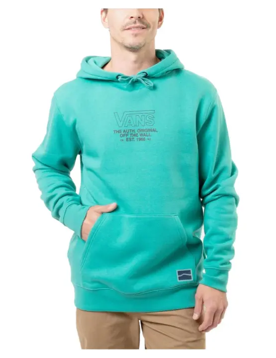 Vans Sudadera Deporte Hombre Capucha Porcelain Green Cómoda y Elegante - 1