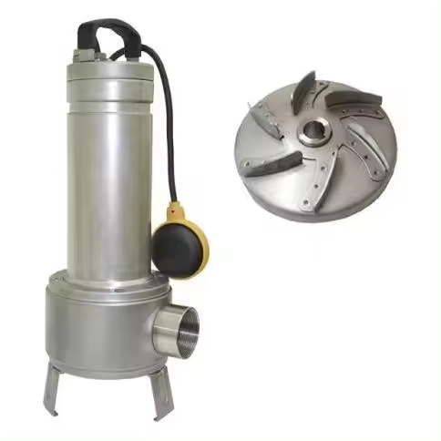 Bomba sumergible para aguas fecales 15m 1.5HP 0.75KW VORT 15M Aut. Saci - 1