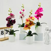 Bonsái De Mariposa Orquídea Artificial En Vaso Para Decoración De Escritorio Y Comedor En Oficina Y Hogar Regalo Para Bodas Y Cumpleaños - details 1